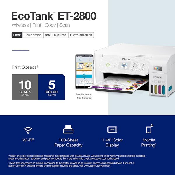 Epson-EcoTank-ET-2800-Wireless-Color-All-in-One-Cartridge-Free-Printer