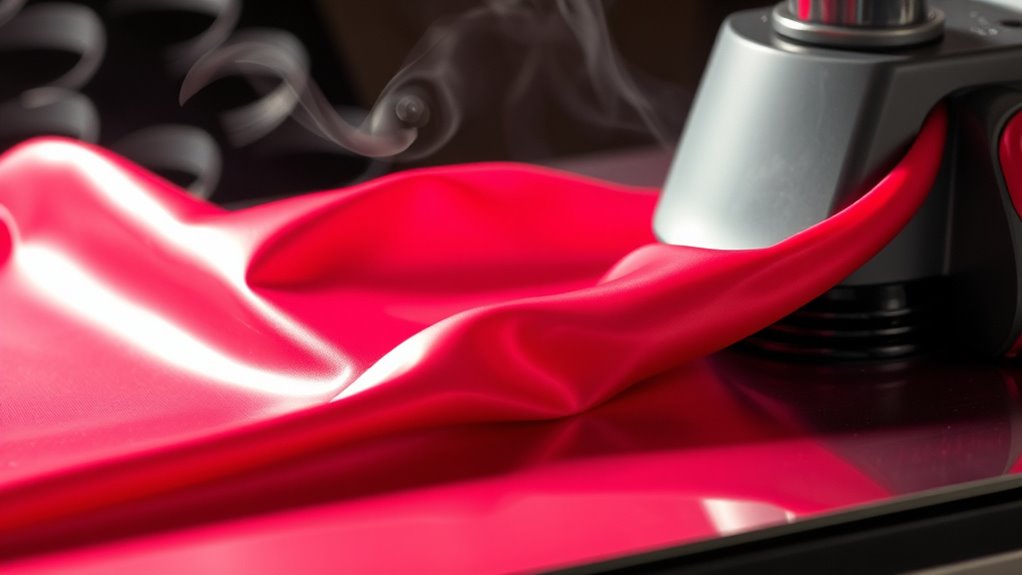 careful nylon heat pressing