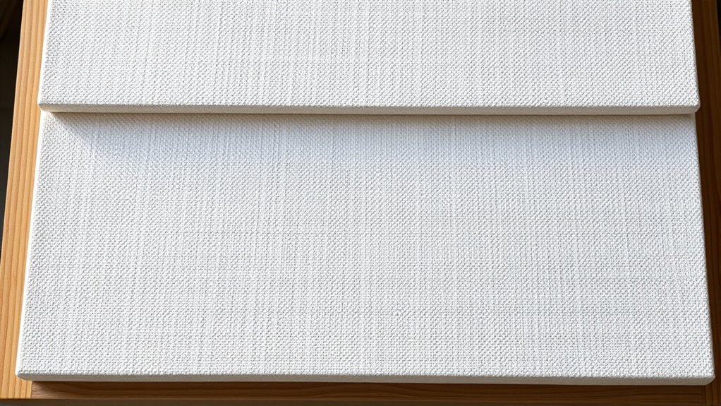 heat alters canvas texture