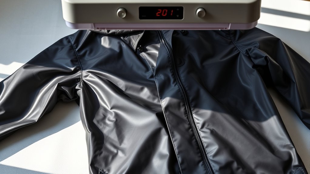 heat caution for rain jackets