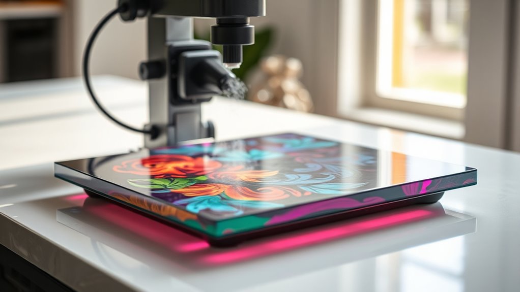 heat press on glass