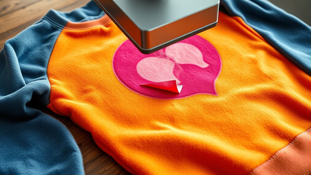 heat pressing vinyl fleece