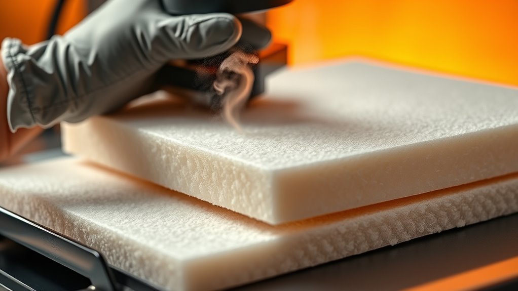heat softens polyurethane foam