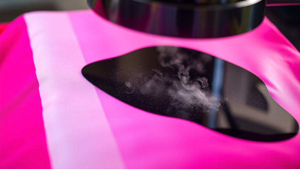 heat vinyl carefully polyester