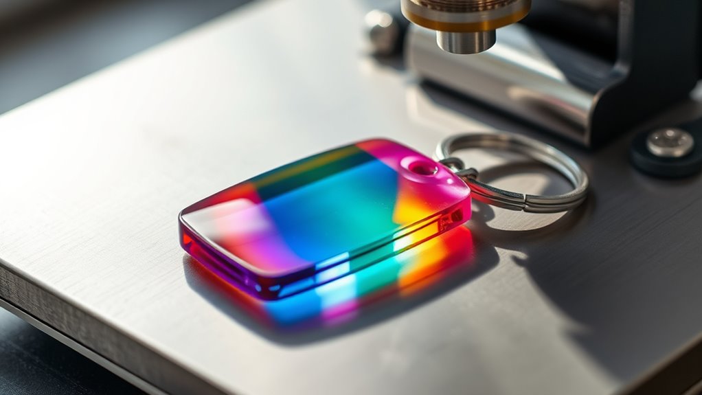 heating acrylic keychains