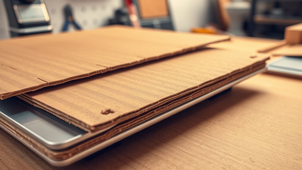 heating cardboard with press