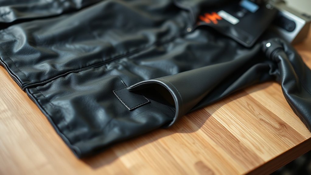 heating vinyl onto leather
