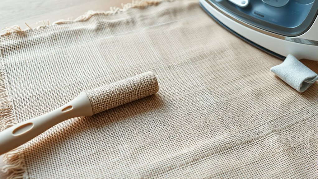 prepare burlap for heat press