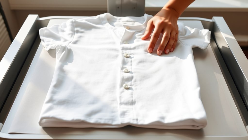 prepare shirt for pressing