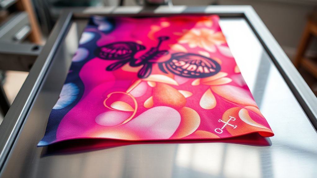 pressing on screen print