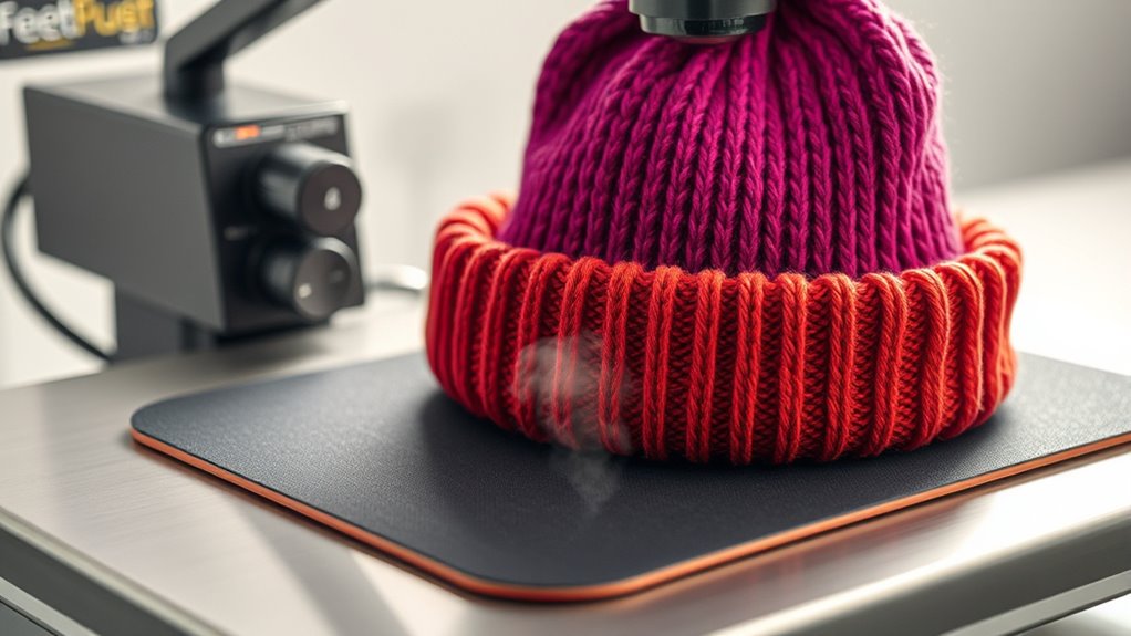 properly press curved beanies