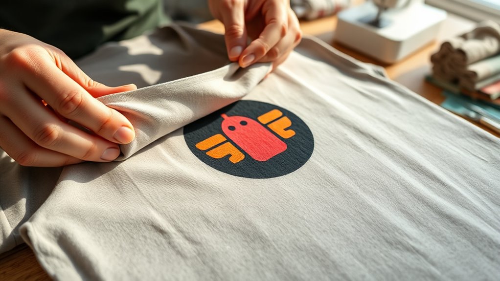 removing heat pressed logo