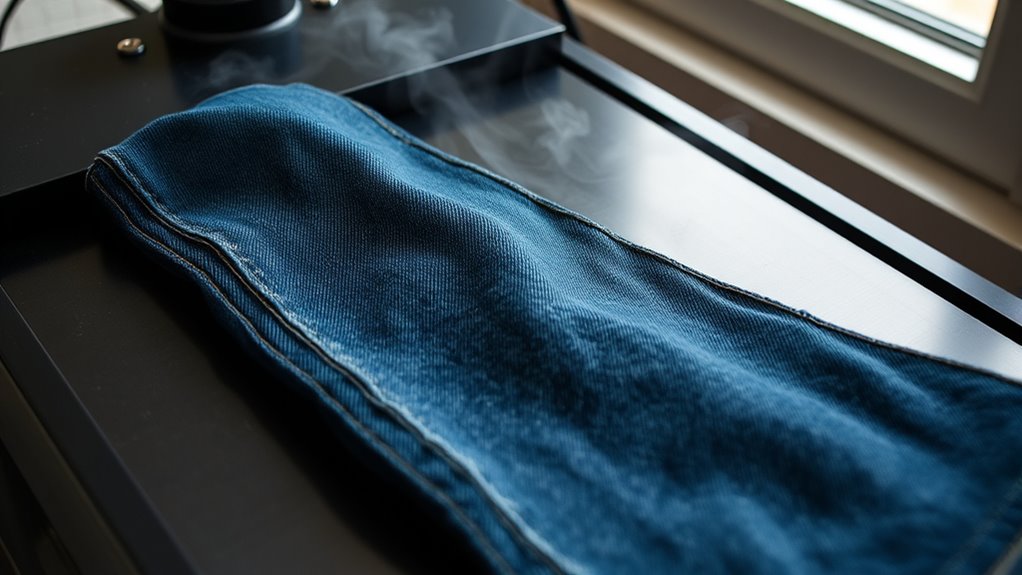 safe heat pressing jeans