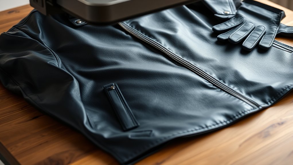 safe leather heat pressing