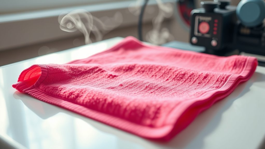 safely heat press microfiber