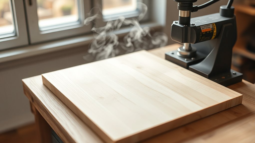 yes you can heat press wood